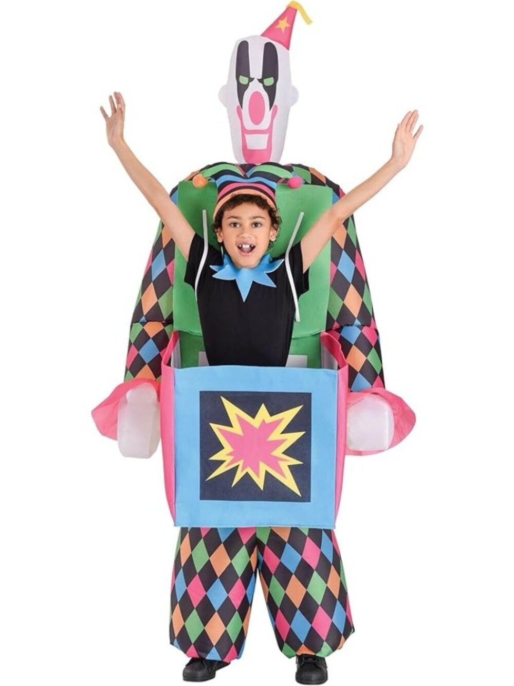 Jack In The Box Inflatable Jumpsuit Costumes Child Standard Clown 10 Medium
